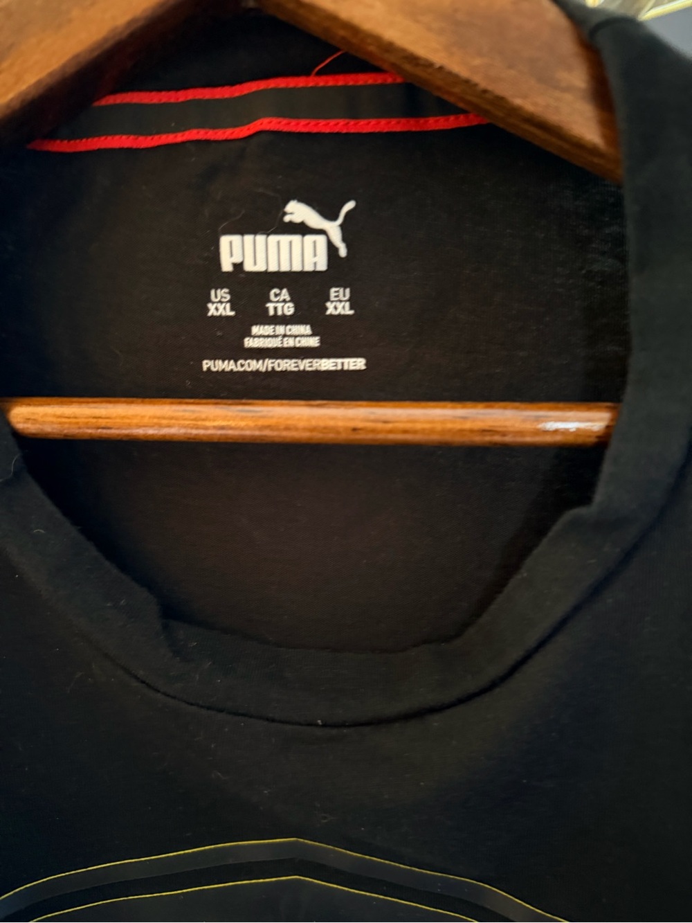 Puma Black Short Sleeve Graphic Logo Tee - Picture 3 of 3